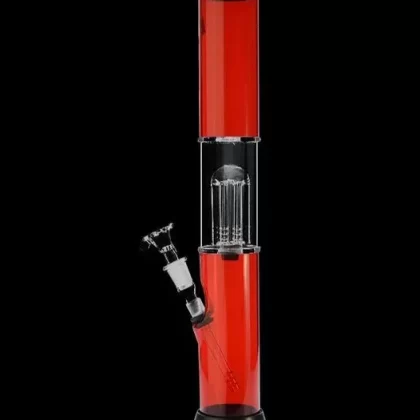 Acrylic Straight Bong with Glass Tree Perc Downstem
