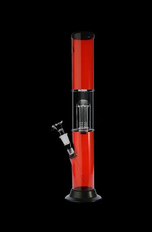 Acrylic Straight Bong with Glass Tree Perc Downstem