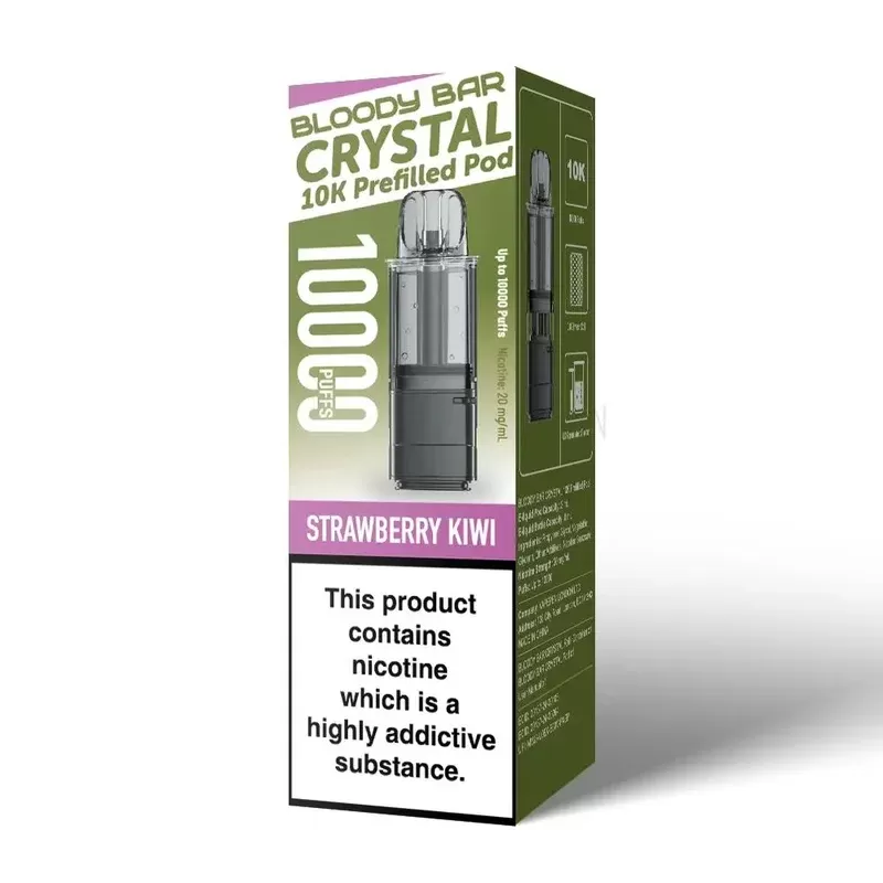 Bloody Bar Crystal 10K Prefilled Pod Strawberry Kiwi