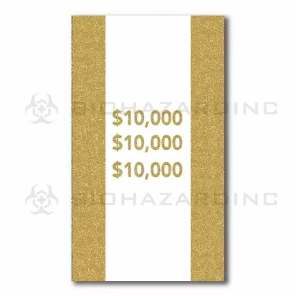 $10,000 Gold Currency Strap – 100 Bill Capacity | 1,000 Count