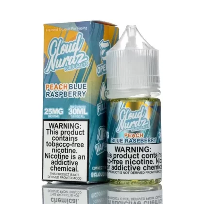 Cloud Nurdz Salts E-Liquid Peach Blue Razz Iced 30ml