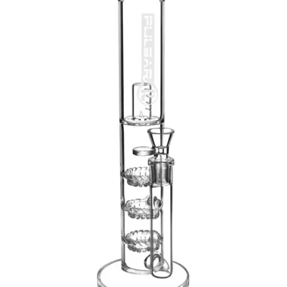 Pulsar 14″ Straight Triple Turbine Bong