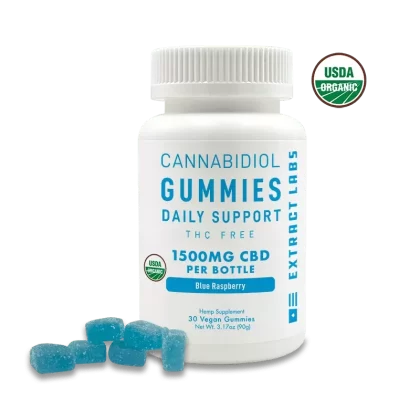 Extract Labs Organic CBD Isolate Gummies | Daily Support