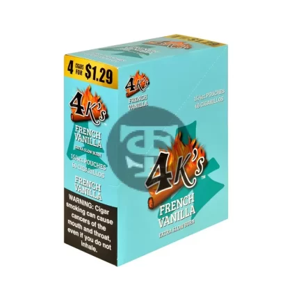 4 Kings Cigarillos 15 Packs of 4 French Vanilla, $1.29 pre-price