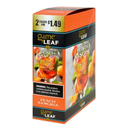 Game Leaf Peach Sangria Cigarillos, 15 Pouches of 2