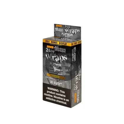 Good Times Sweet Woods Leaf Wrap Platinum (Un Sweet) 30 Pouches of 2