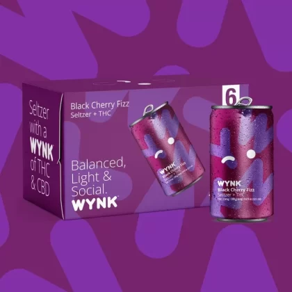 WYNK Seltzer Black Cherry Fizz