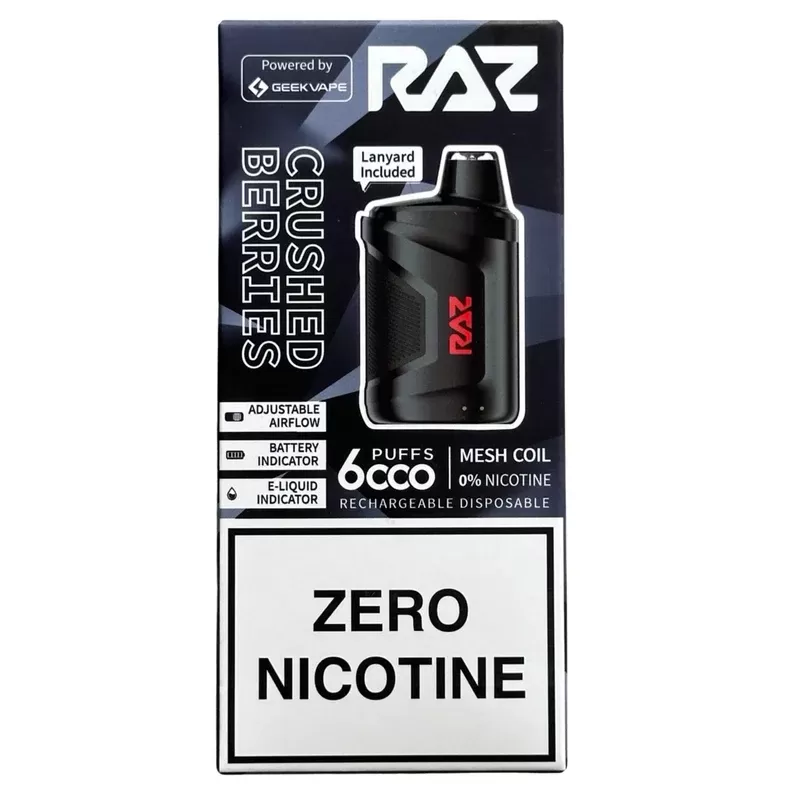 Crushed Berries – RAZ CA6000 – Zero Nicotine