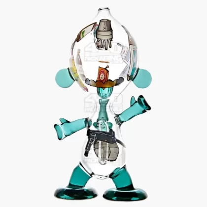 Dewdrop Boy Munny Style Glass Water Pipe W/ Decals