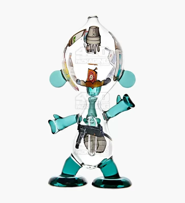 Dewdrop Boy Munny Style Glass Water Pipe W/ Decals