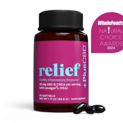 PlusCBD CBD Relief Softgel Capsules 30mg CBD/CBDA 60ct
