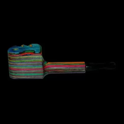 Exotic Wood Tobacco Pipe with Lid & Stem