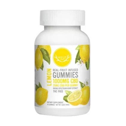 Wyld CBD Real-Fruit Infused CBD Lemon Gummies 1000mg – 40 Count