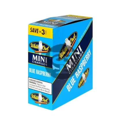 White Owl Cigarillos Mini Save on 3 Blue Raspberry 15 Packs Of 3