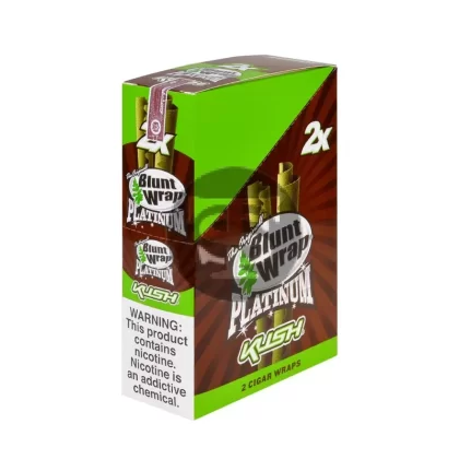 Double Platinum Kush Wraps 25 Pouches of 2