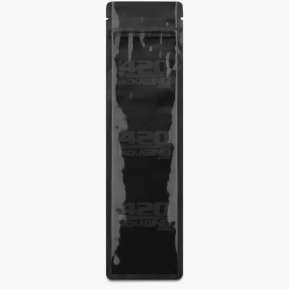 Tamper Evident | Glossy Black Mylar Bags for Pre-Roll/Syringe (Tear