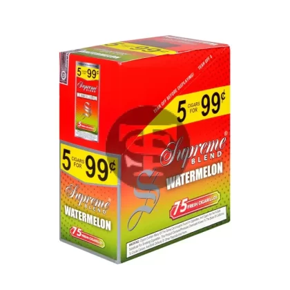 Supreme Blend Cigarillos 5 for 99 Cents Watermelon 15 Packs of 5
