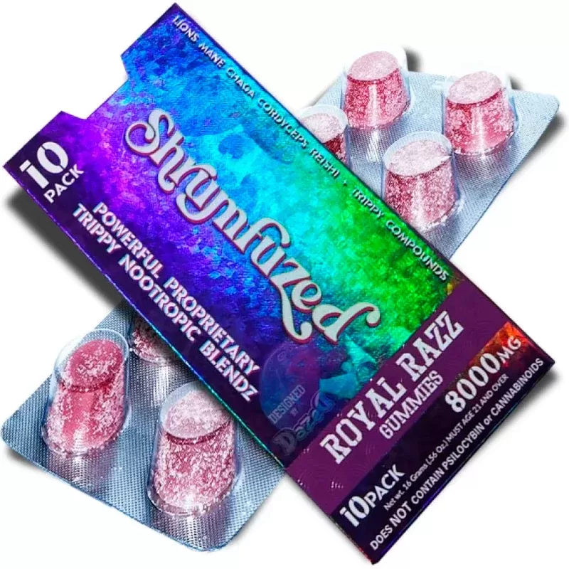 Shrumfuzed Nootropic Trippy Psychedelic Mushroom Gummies 10pc – (Royal