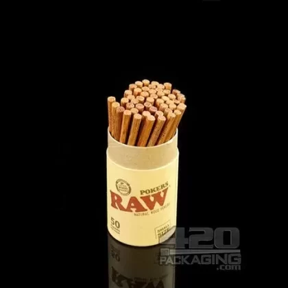RAW Small Natural Wood Pokers 50/Box