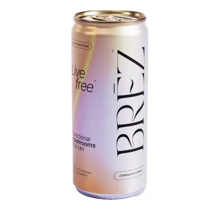 12oz Brez Lions Mane Mushroom Infused Soda – 4 Pack