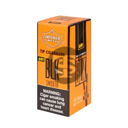 Swisher Sweets Tip Cigarillos BLK Pre Priced 69c Pack of 30 Cigars