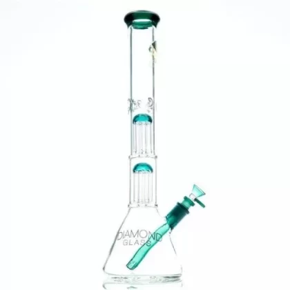 Diamond Glass Crystal Weld Tree Perc Bong