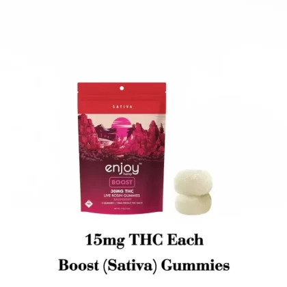 Enjoy Hemp Live Rosin 30 mg Delta 9 THC Gummies for Boost –
