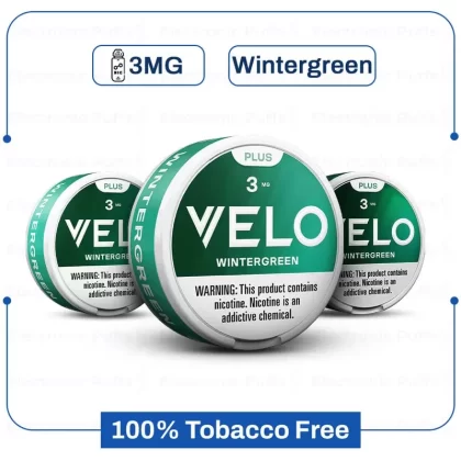 Velo Plus Wintergreen 3MG Nicotine Pouch – Electronic Puffs