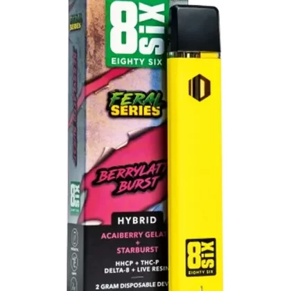 Berrylatto Burst 8SIX Feral Series HHC-P Blend Disposable 2G