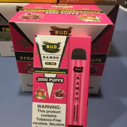 Bud Vape RAMBO Strawberry Pomegranate 2000 puffs [ ]
