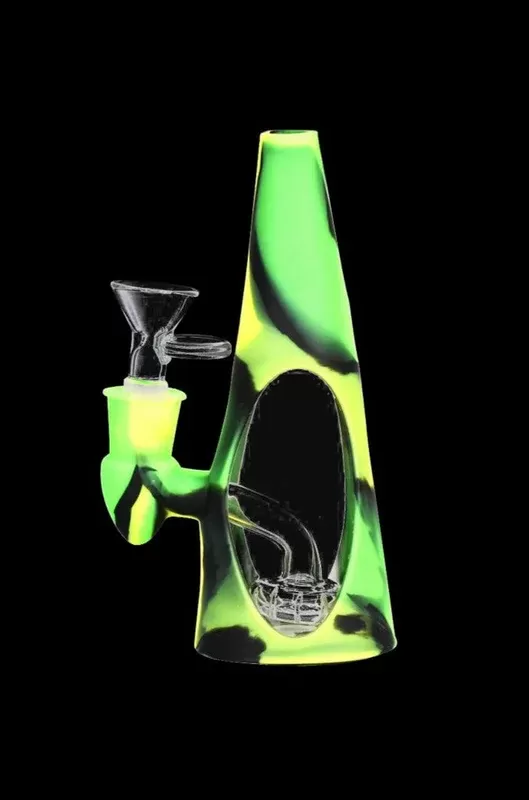 “Sili-Cone” Glass Cone Water Pipe with Silicone Shell