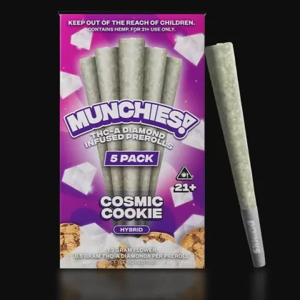 Delta Munchies Cosmic Cookies 1g THCA Infused Prerolls (5 Pack)