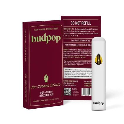 BudPop Ice Cream Gelato Disposable – THCa & Delta 8