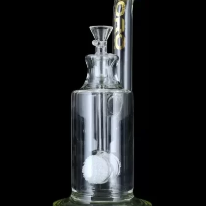 BoroTech Glass “Rok” Bubbler with Suspended Frit Drum Perc