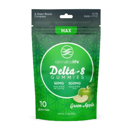Cannabis Life Green Apple Delta-8 Gummies