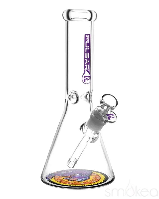 Pulsar 10″ Psychedelic Jaguar Beaker Bong