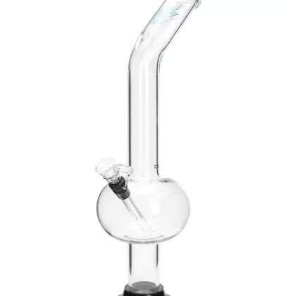 Glowfly Glass 18″ Bent Bubble Bong w/ Removable Base