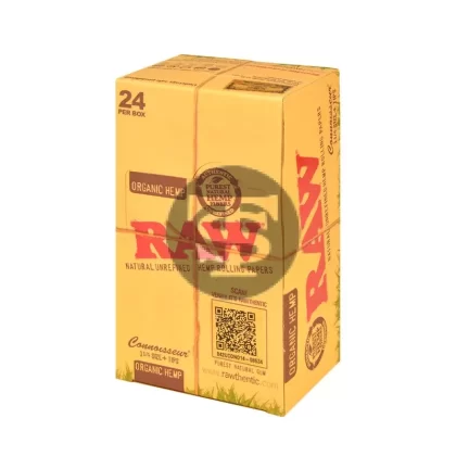 RAW Organic Connoisseur Papers With Tips 1 1/4 Pack of 24