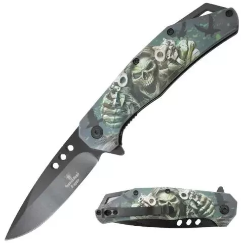 Snake Eye Tactical Rescue Style Spring Assist Knife- Reaper With