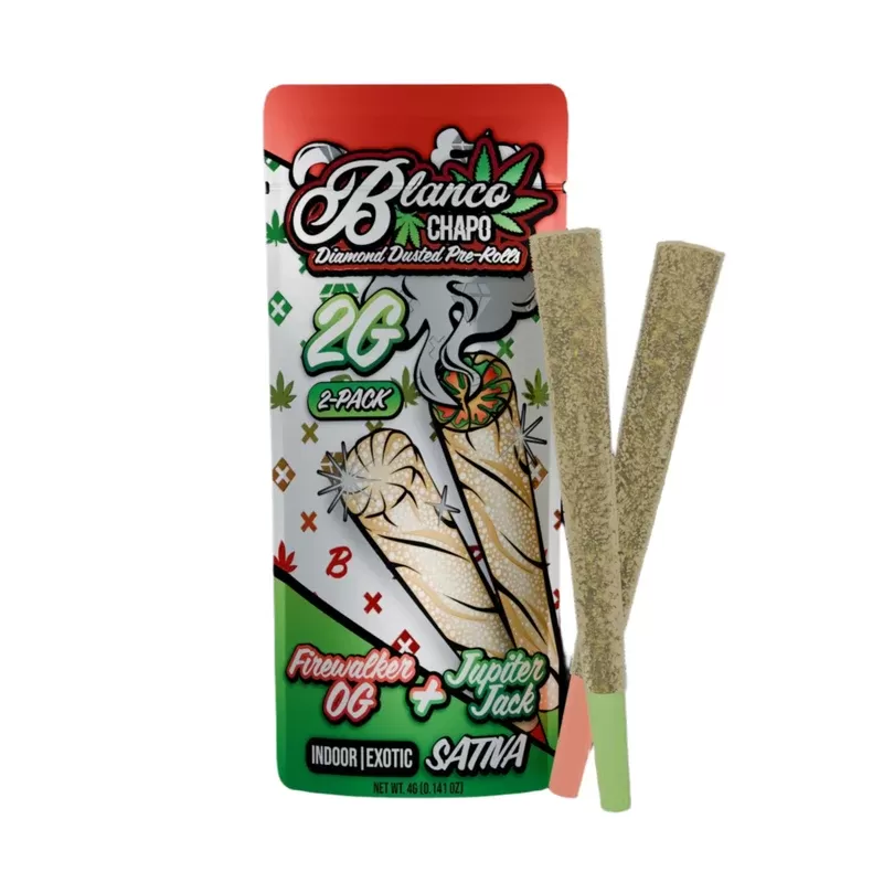 Chapo Blanco Diamond Dusted THC-A Duo Pre-Roll – 2g