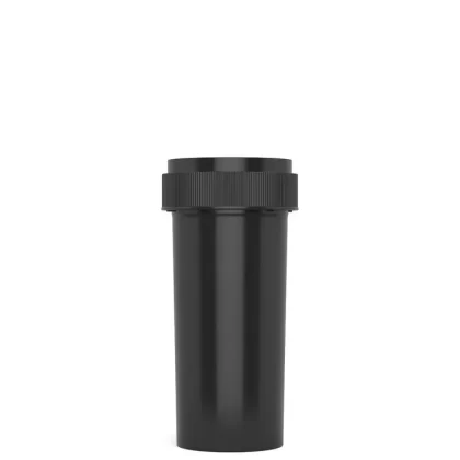 Child Resistant | Opaque Black Reversible Cap Vials
