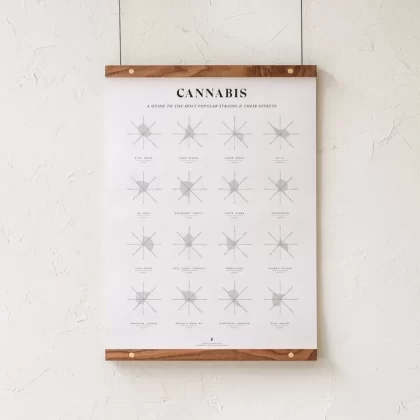 GoldLeaf Cannabis Effects Wheel Chart Print