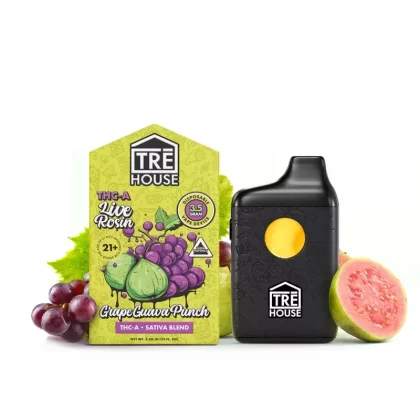 Grape Guava Punch – Live Rosin Sativa THC- A Vape Pen – 3.5g