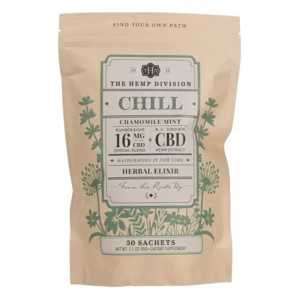 The Hemp Division Chill – Bag of 50 Sachets – 16 MG CBD