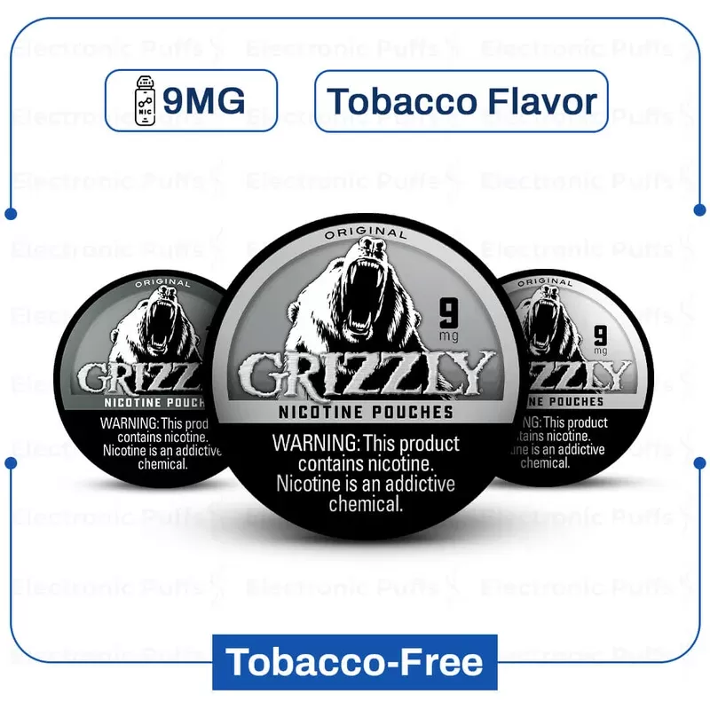 Buy Grizzly Original 9mg Nic Pouch | Electronicpuffs