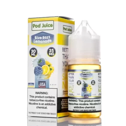 Pod Juice Salt Blue Razz Lemonade 30ml