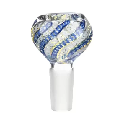 Bowl | Intertwined Helix Bowl | 14mm – Blue