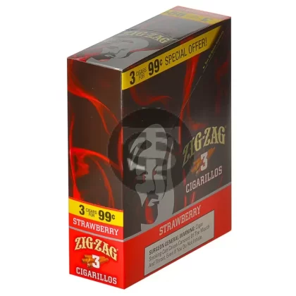 Zig Zag Strawberry Cigarillos 3 for 99 Cents 15 Pouches of 3