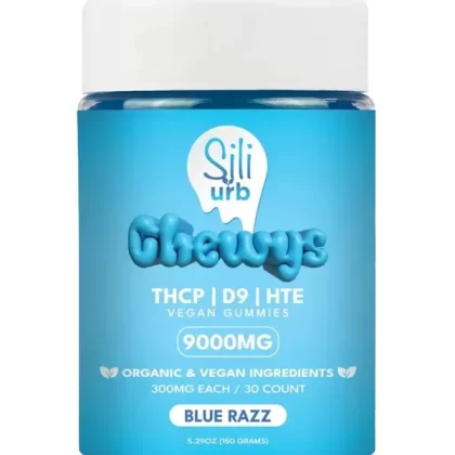 Blue Razz Sili x URB THCP | D9 | HTE Vegan Gummies 9000mg 30ct