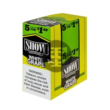 Show Cigarillos White Grape 15 Pouches of 5, Pre-Priced $1.49